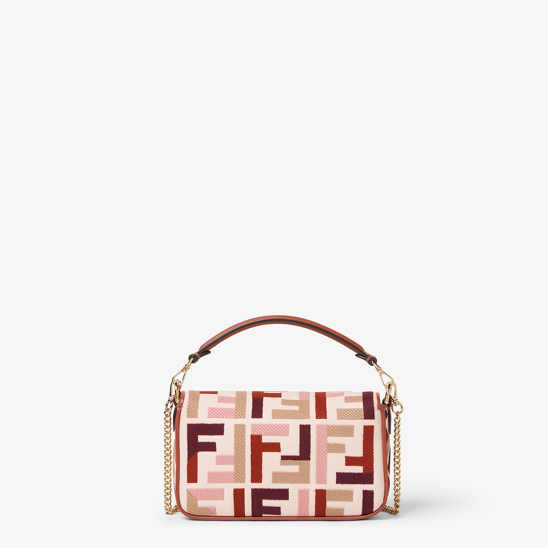 FENDI Baguette® Mini Canvas bag with multicolor FF embroidery - Image 4